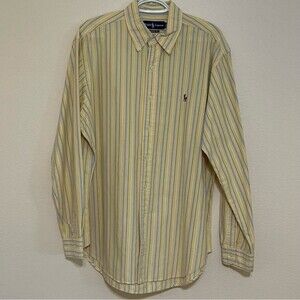 Ralph Lauren Classic Fit Striped Button Down Shirt Size 16.5